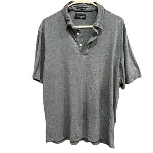 Jachs New York Polo Shirt Men's L Blue Pima Cotton Button Down‎ Collar